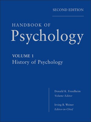 cover image of Handbook of Psychology, History of Psychology
